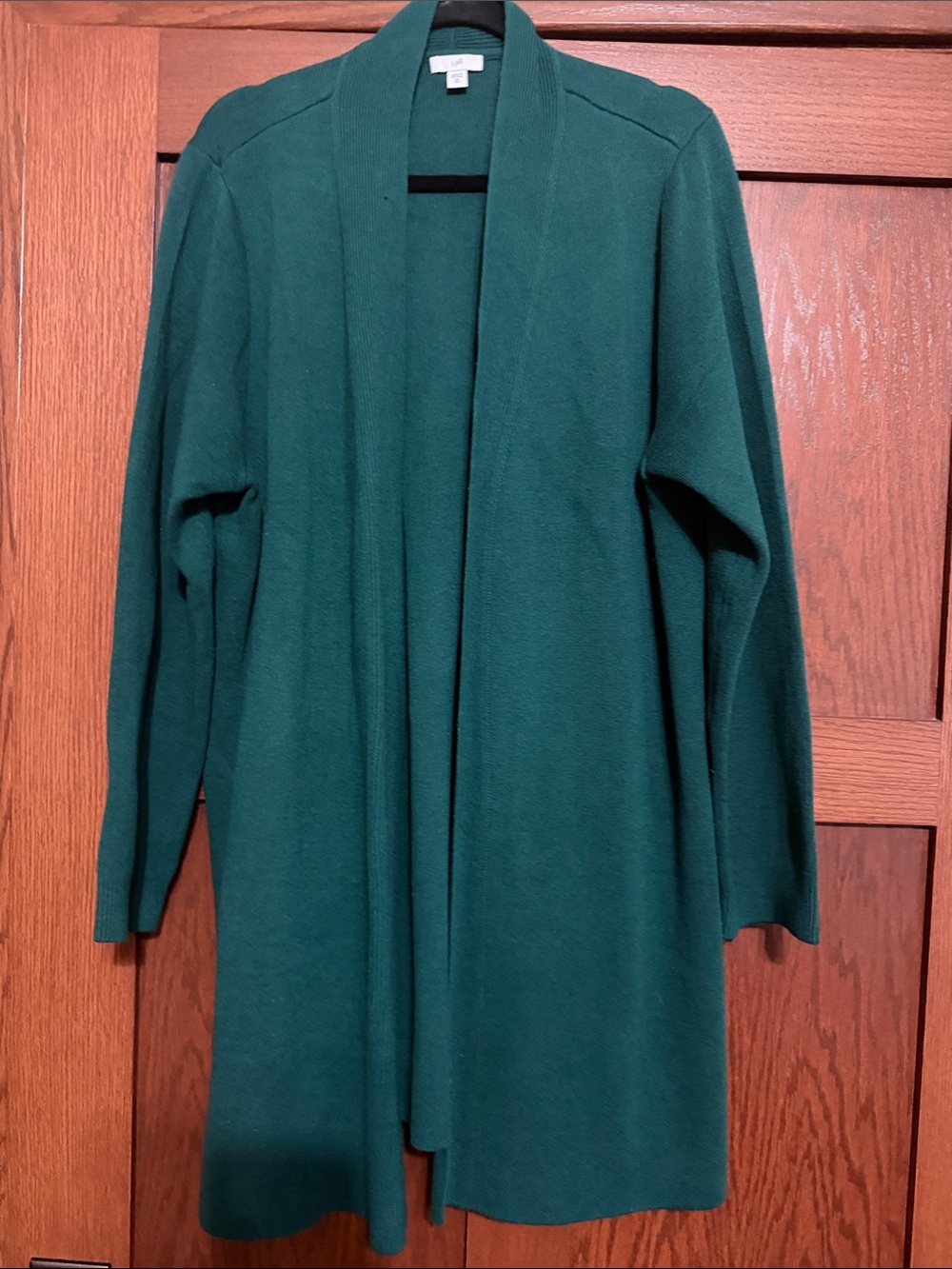 J. Jill Forest Green Open-Front Cardigan Sweater